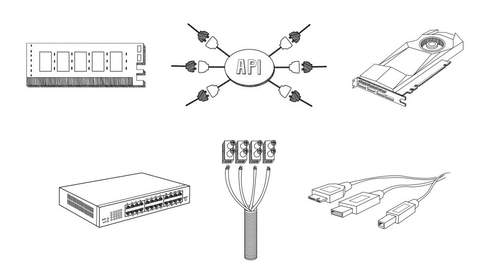 Illustrations of some devices and software